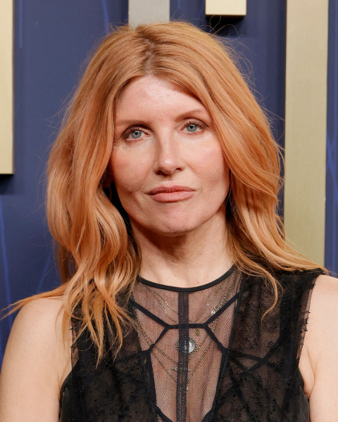 Closeup shot of Sharon Horgan with copper rose hair